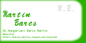 martin barcs business card